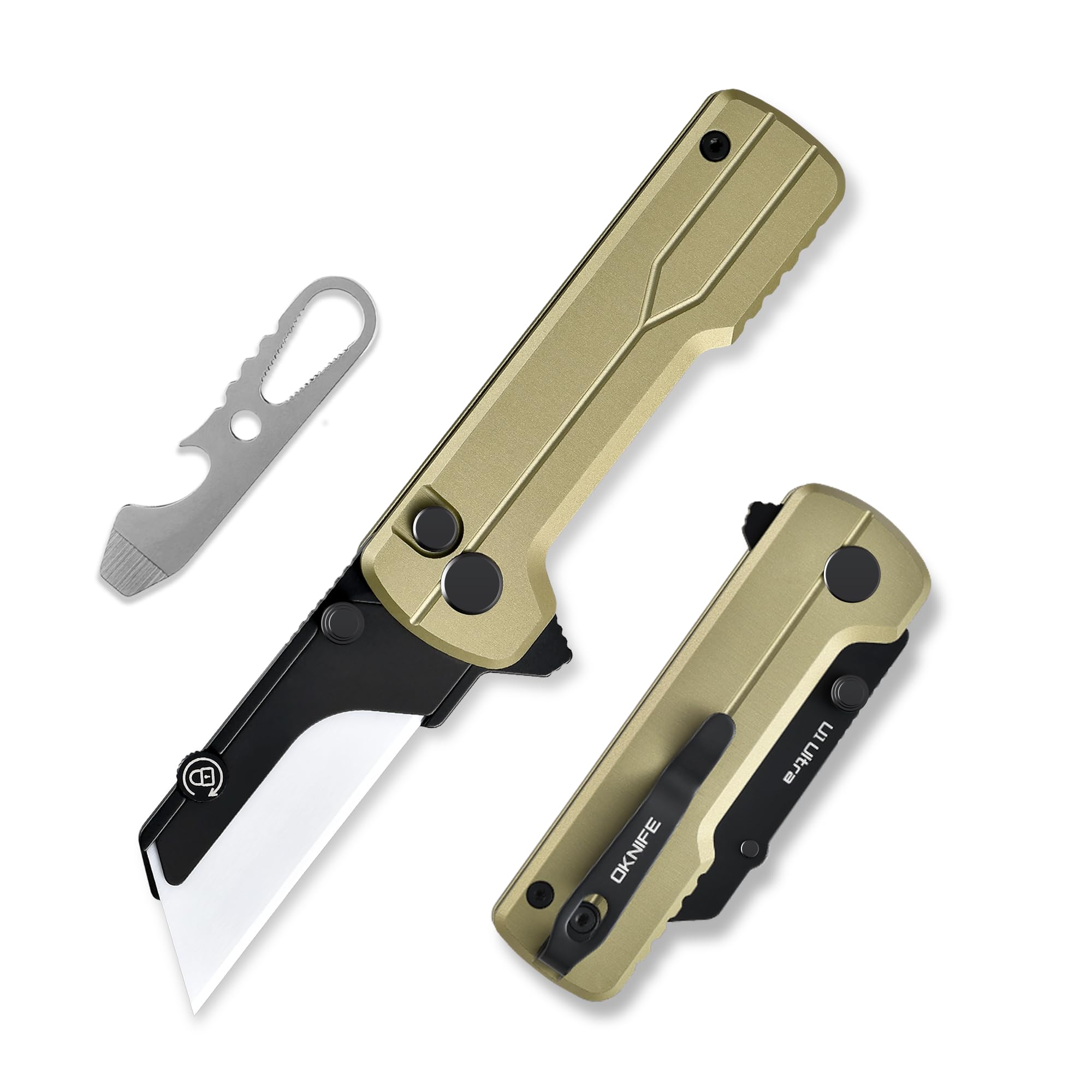 OKNIFE U1 Ultra pocket knife with ceramic blade delivers rust-free precision.