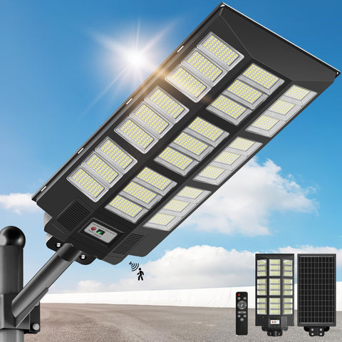 OKPRO 10000W solar street light with broad illumination for parking lots