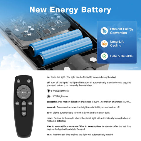 OKPRO 4000W dusk-to-dawn solar operation saves energy while illuminating all night