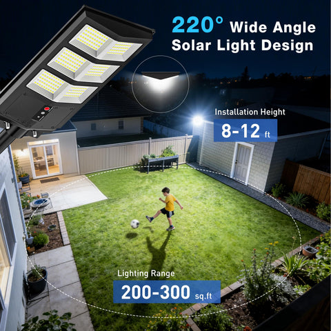 OKPRO 4000W wall-mount solar street light suitable for entrances and yards