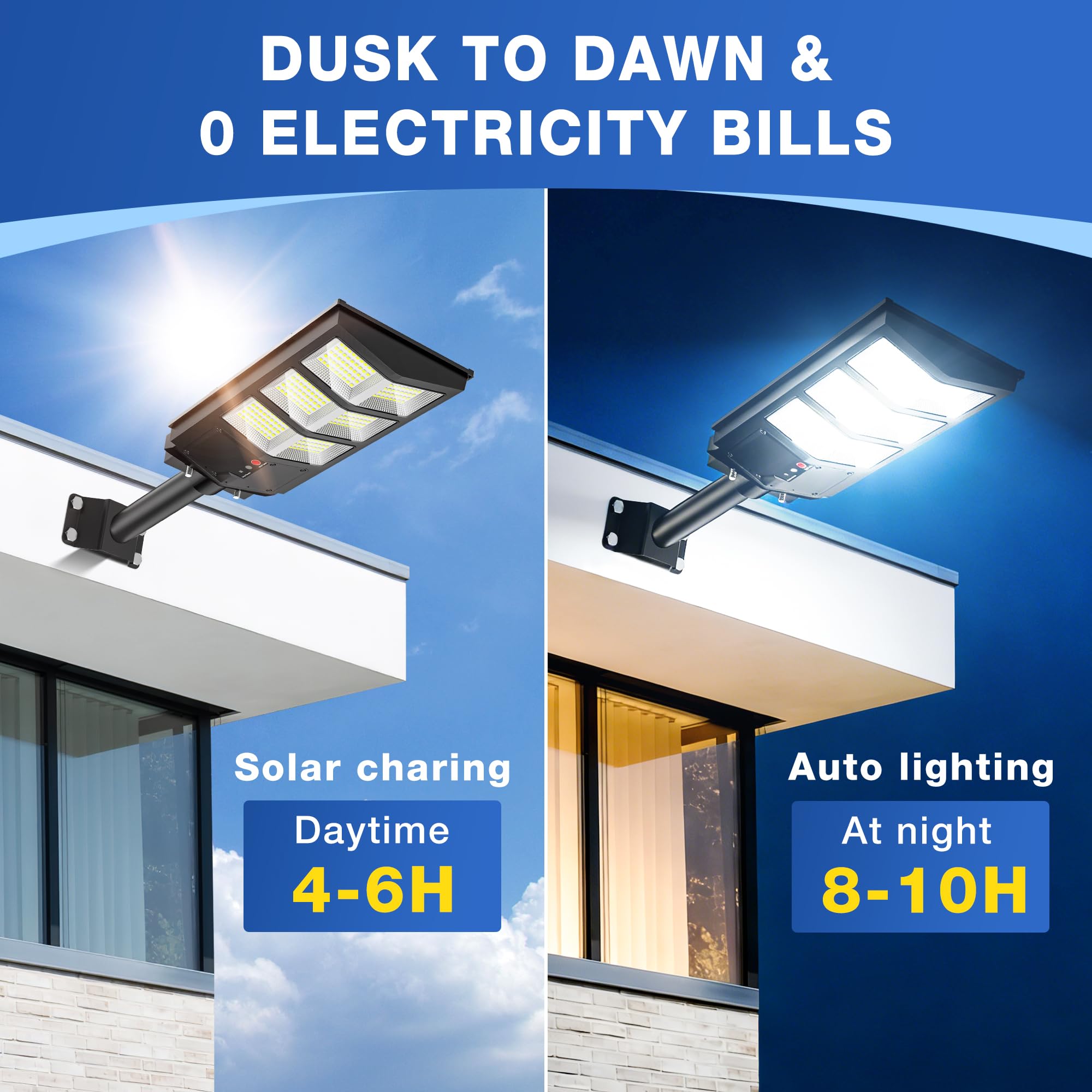 OKPRO 4000W wide 220-degree beam covers large areas around entrances