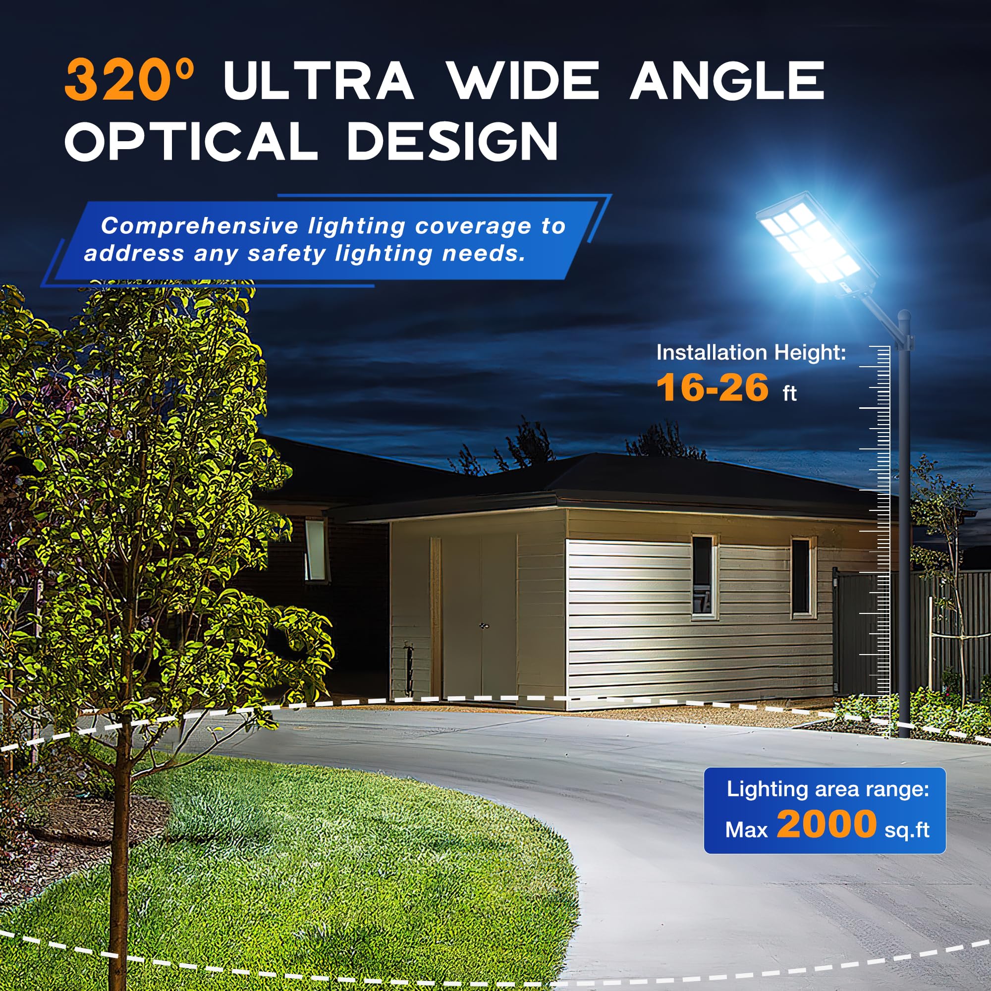 OKPRO solar lights outdoor mount bracket enables quick, secure installation on walls or poles