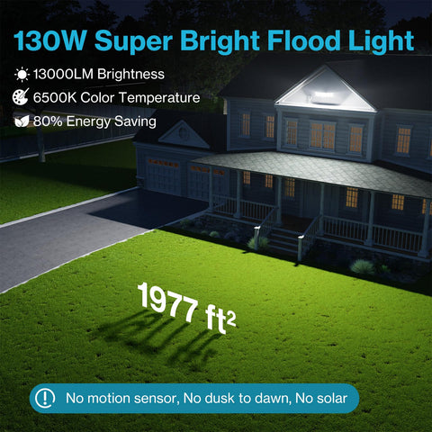 Olafus 13000lm LED security light provides high visibility for property safety.
