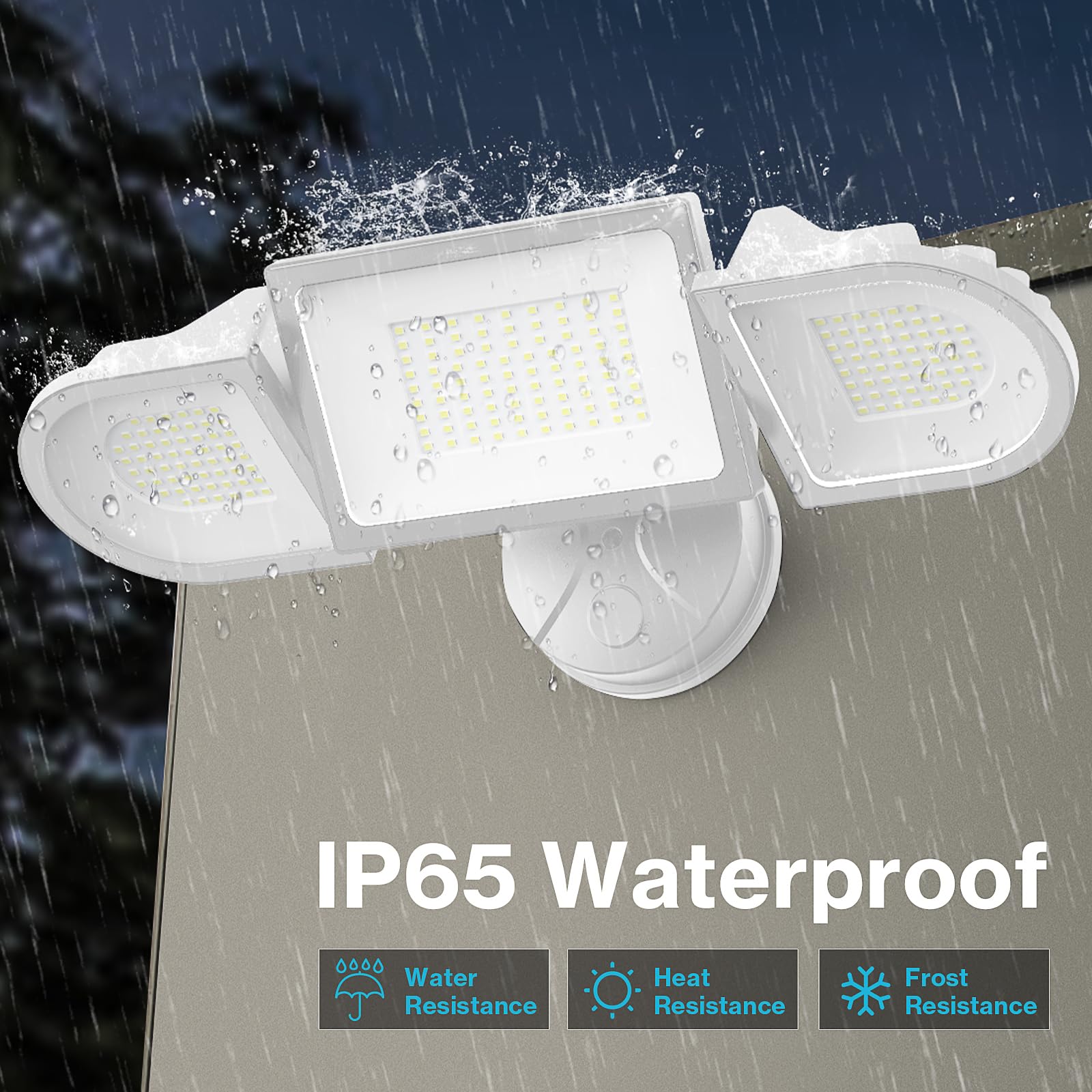 Durable die-cast aluminum Olafus flood light for exterior use