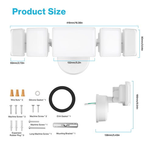 Olafus energy-saving 130W LEDs reduce power use compared to halogen.
