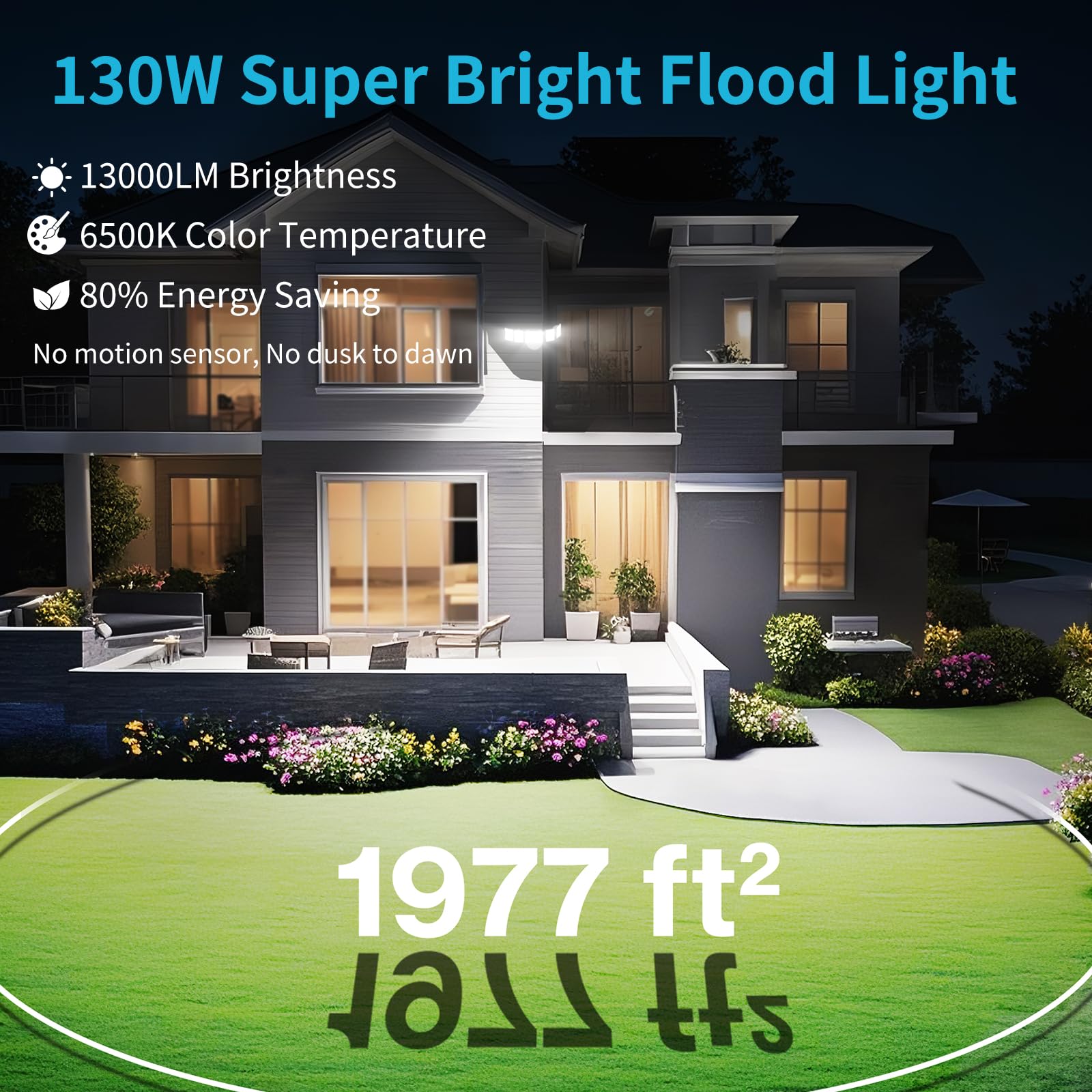 Olafus flood light mounted on a wall for easy installation.