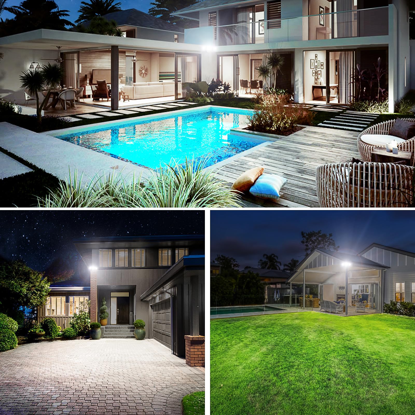 Yard and garage lighting with Olafus 130W flood light