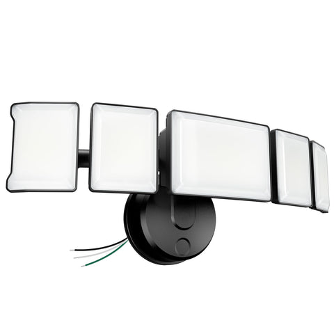 Olafus 130W outdoor flood light front view showing bright yard illumination.