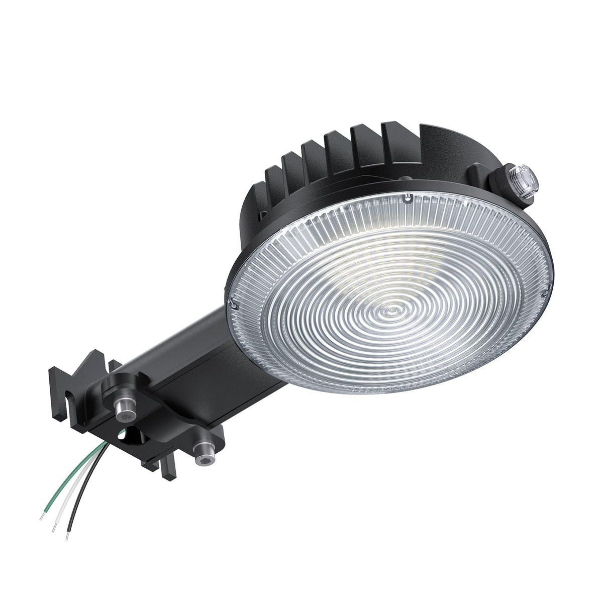 Olafus 170W LED barn light front view with bright, all-weather illumination for outdoor spaces.