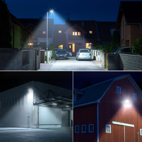 Olafus 170W barn light pole mount for versatile outdoor placement.