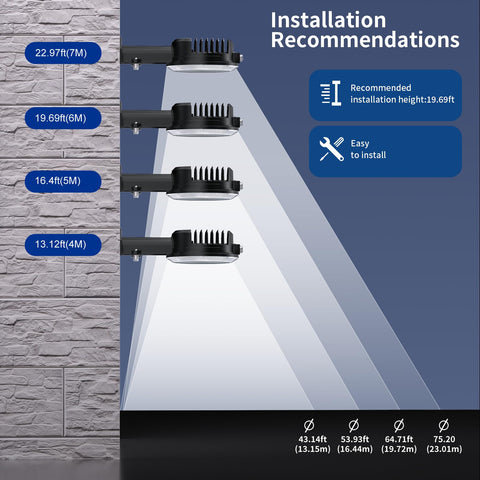 Olafus 170W barn light wall mount option for quick exterior installation.