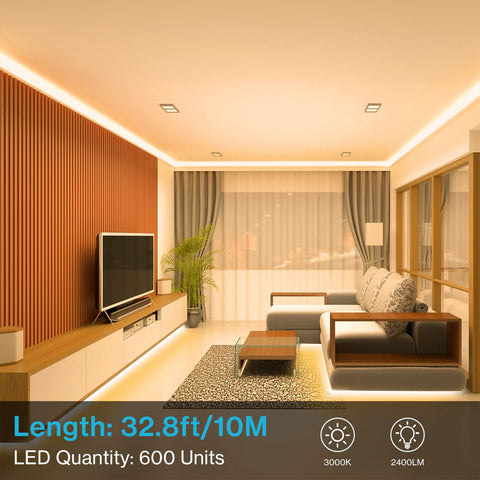 Olafus 32-8ft LED strip on kitchen cabinet for task lighting