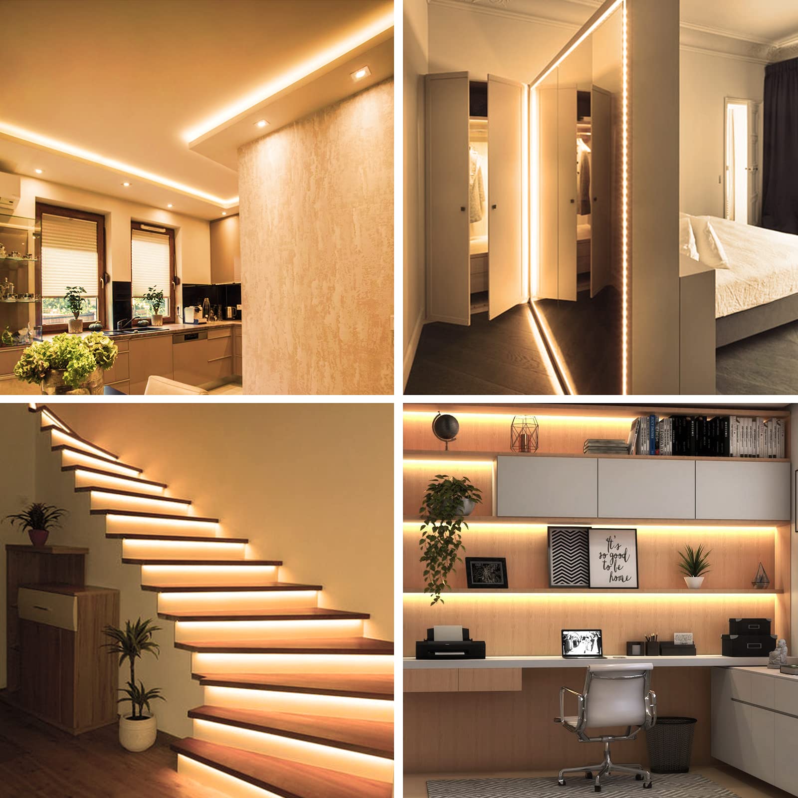 Olafus TV backlight using 32-8ft warm white LED strip for depth