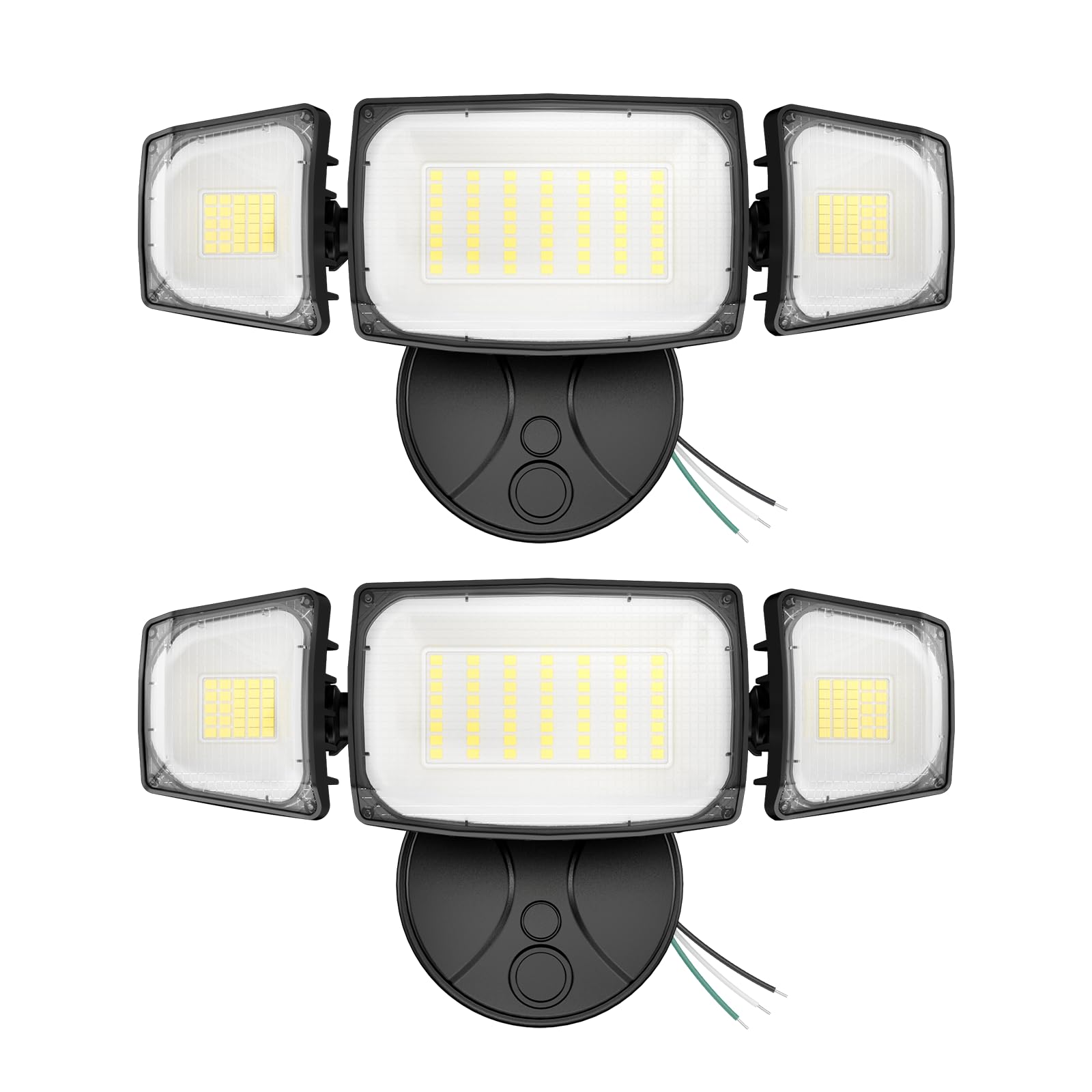Olafus 80W flood light with three adjustable heads for broad outdoor coverage