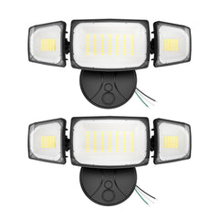 Olafus 80W flood light with three adjustable heads for broad outdoor coverage