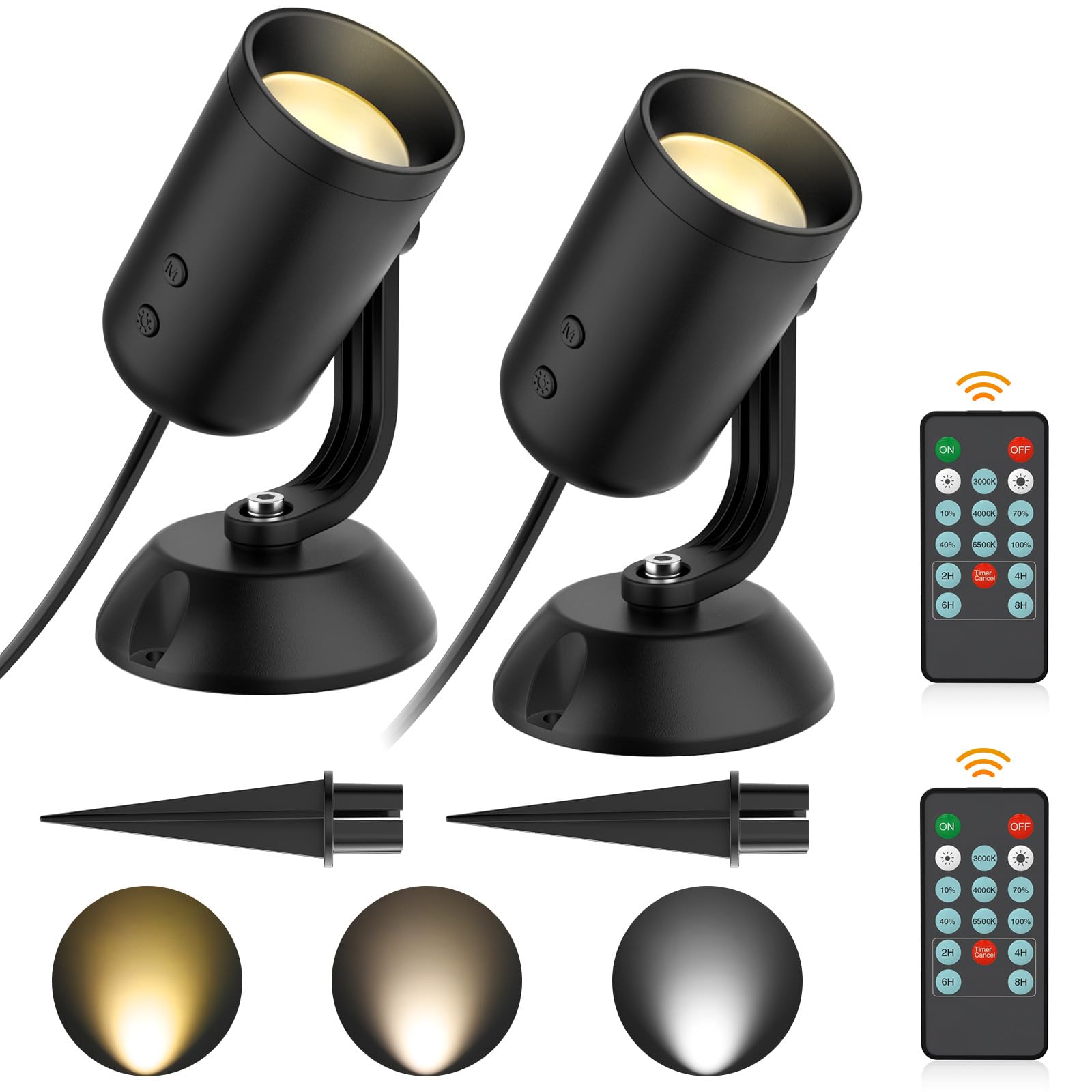 Olafus dimmable spotlight with remote control highlights artwork subtly.