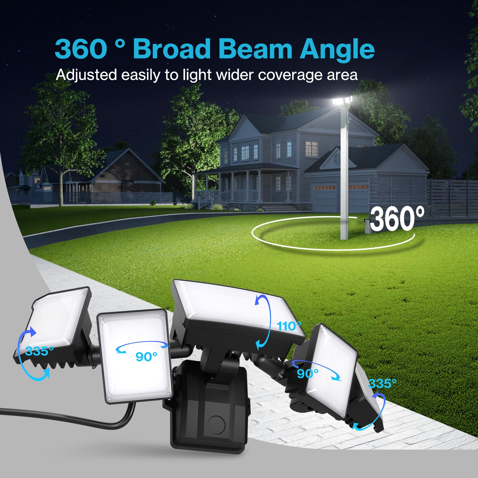 Olafus IP65 outdoor light withstands rain and dust for year-round use.