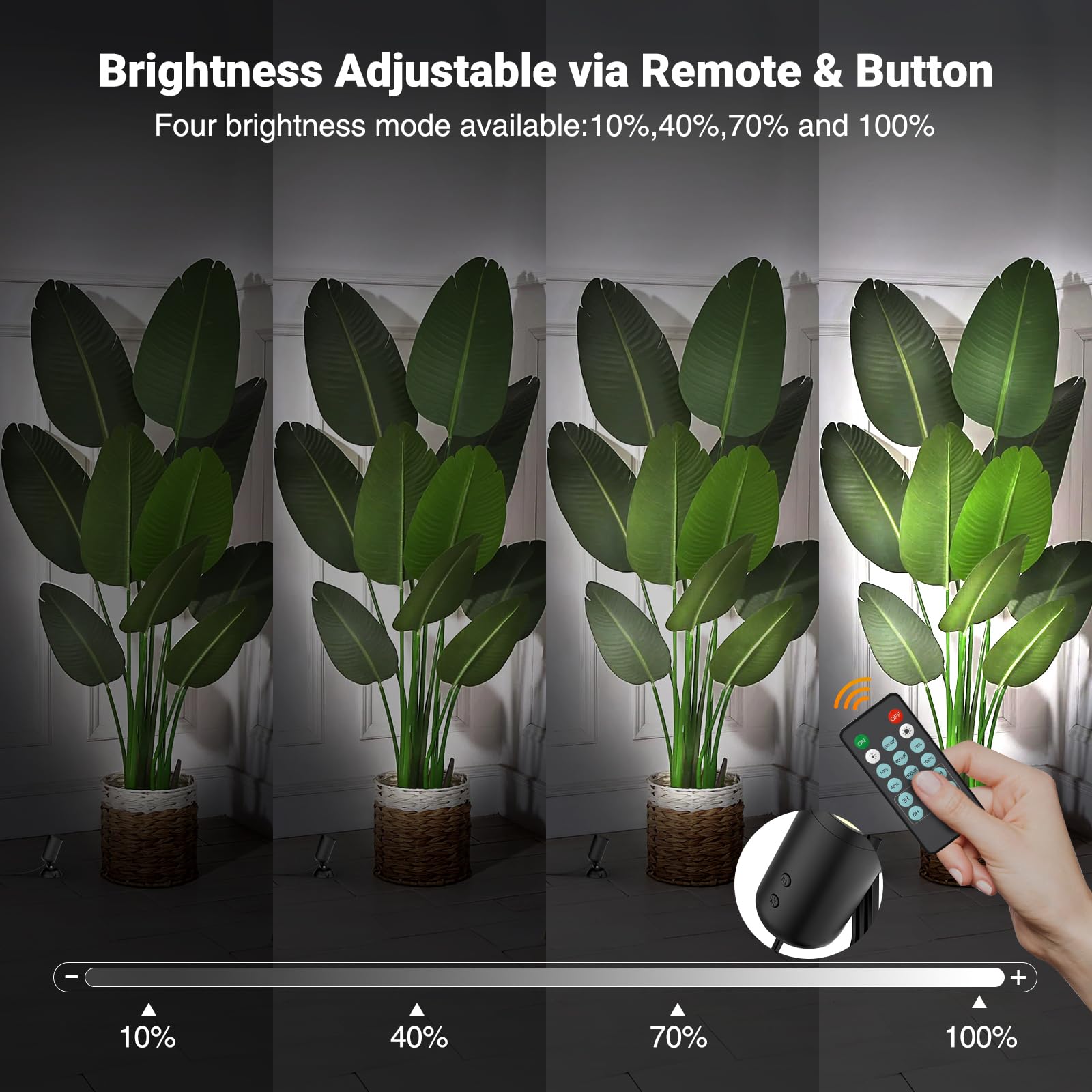 Olafus LED up light plant highlight with 180-degree tilt.