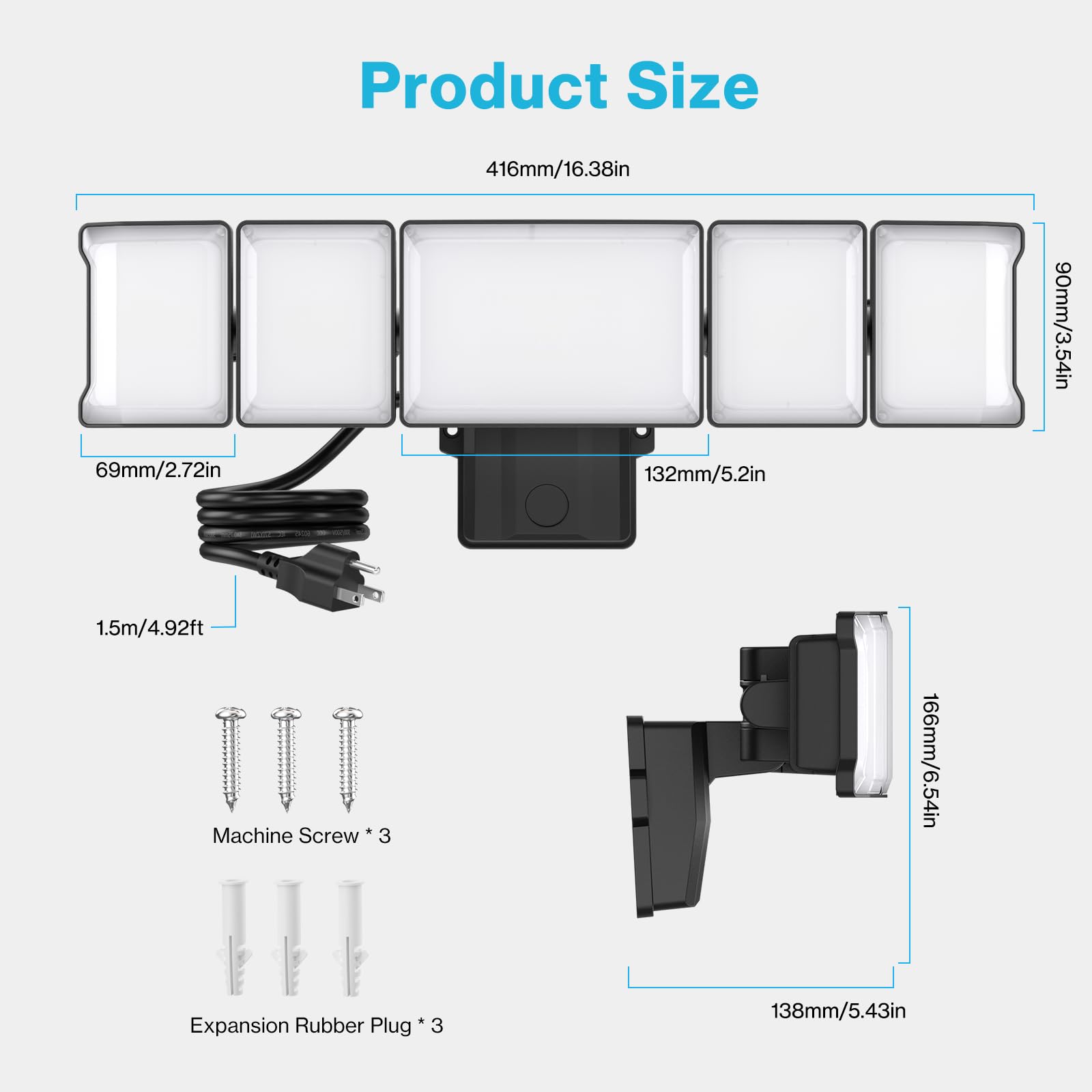 Olafus weatherproof flood light performs through heat, cold, and moisture.