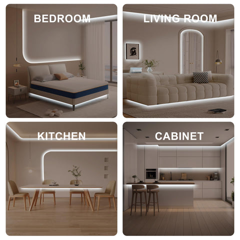 Olaholii LED strip in a shelf for ambient accent lighting.