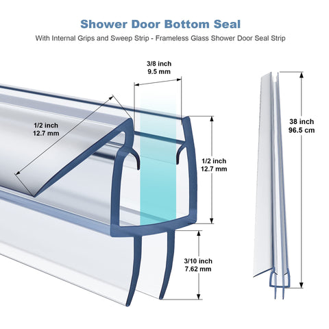 Olaismln transparent seal on glass door enables smooth operation.