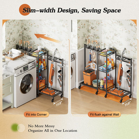 Olakee cleaning caddy organization keeps sprays and cloths within easy reach