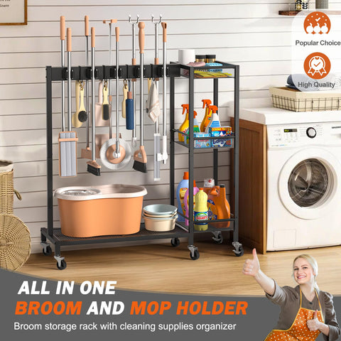 Olakee cleaning supplies organizer racks for quick access