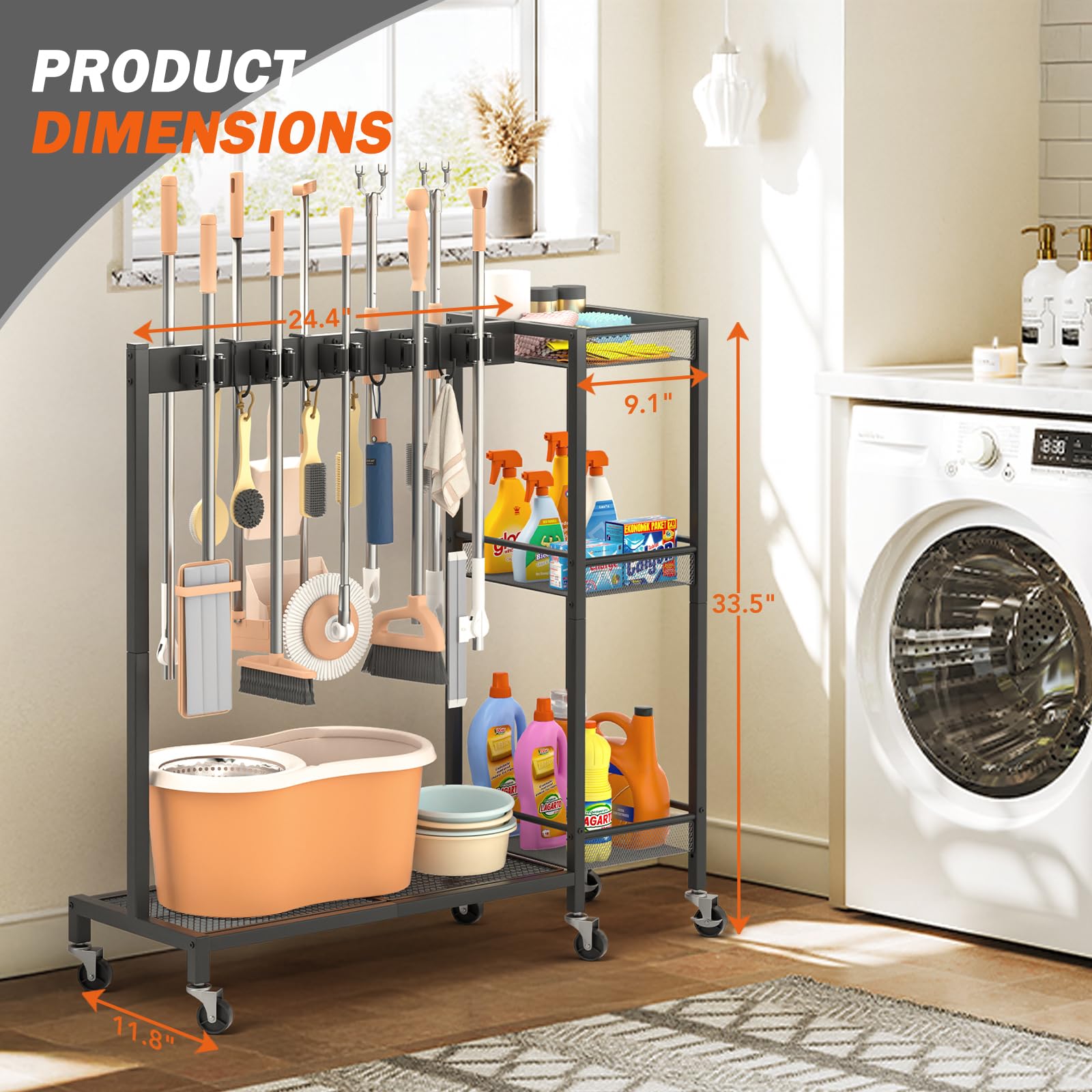 Olakee easy-assembly broom closet saves time and effort