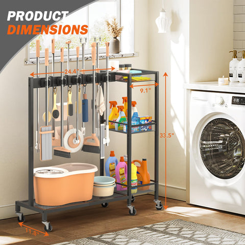 Olakee easy-assembly broom closet saves time and effort