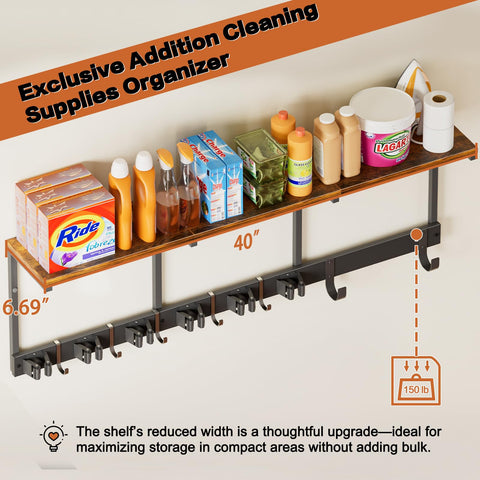Olakee laundry room shelf organization adds visible extra storage above the washer