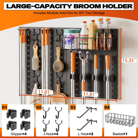 Olakee pegboard wall panels mounted for enhanced vertical storage