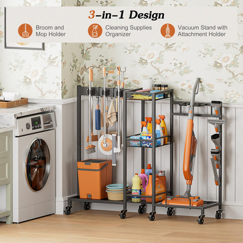 Olakee vacuum stand holds the vacuum upright with five handy accessory slots