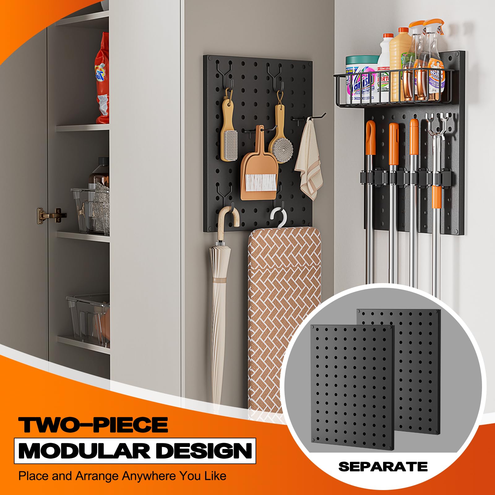 Olakee wire basket stores sprays and small cleaning items