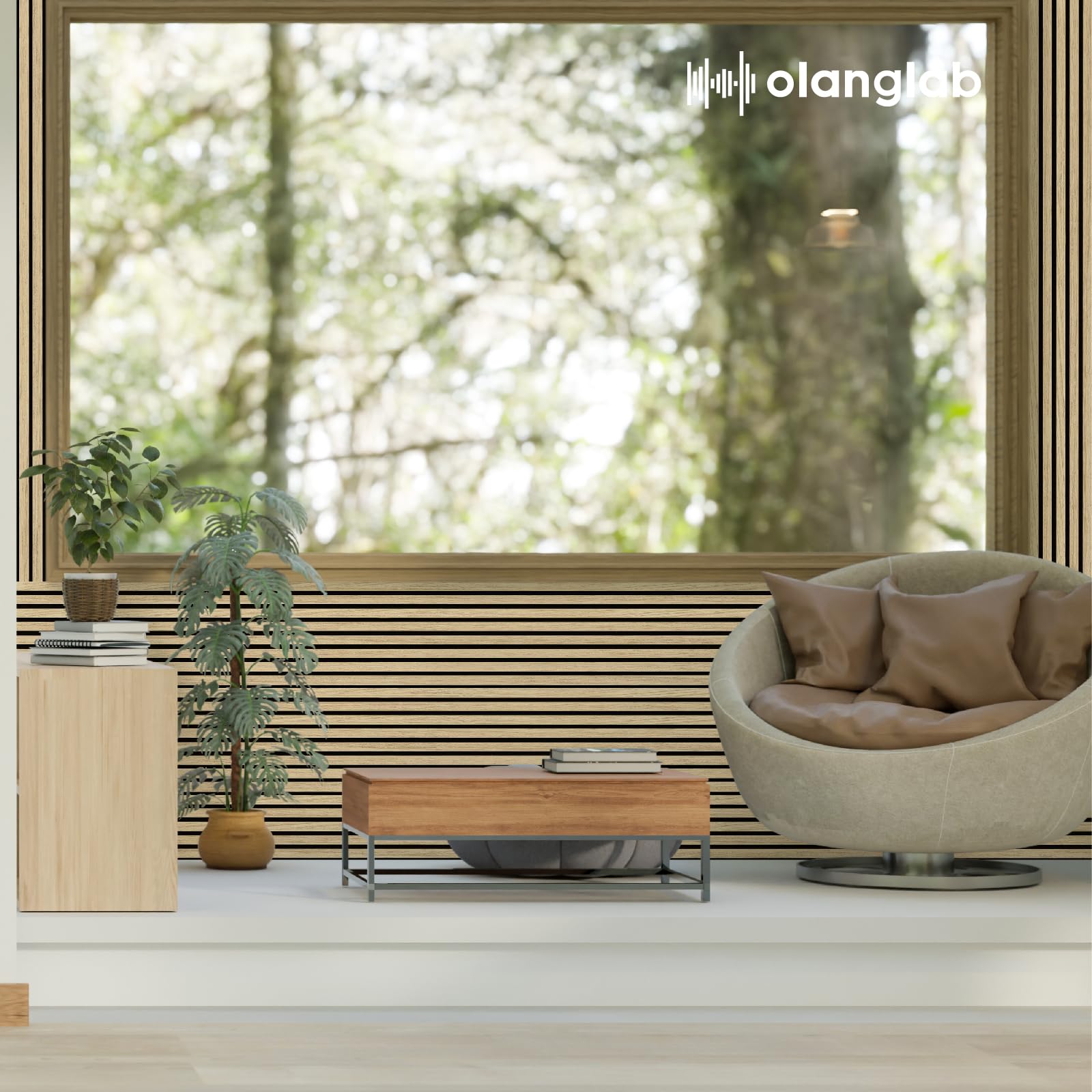 Olanglab home theater wall decor creates immersive media room ambiance.
