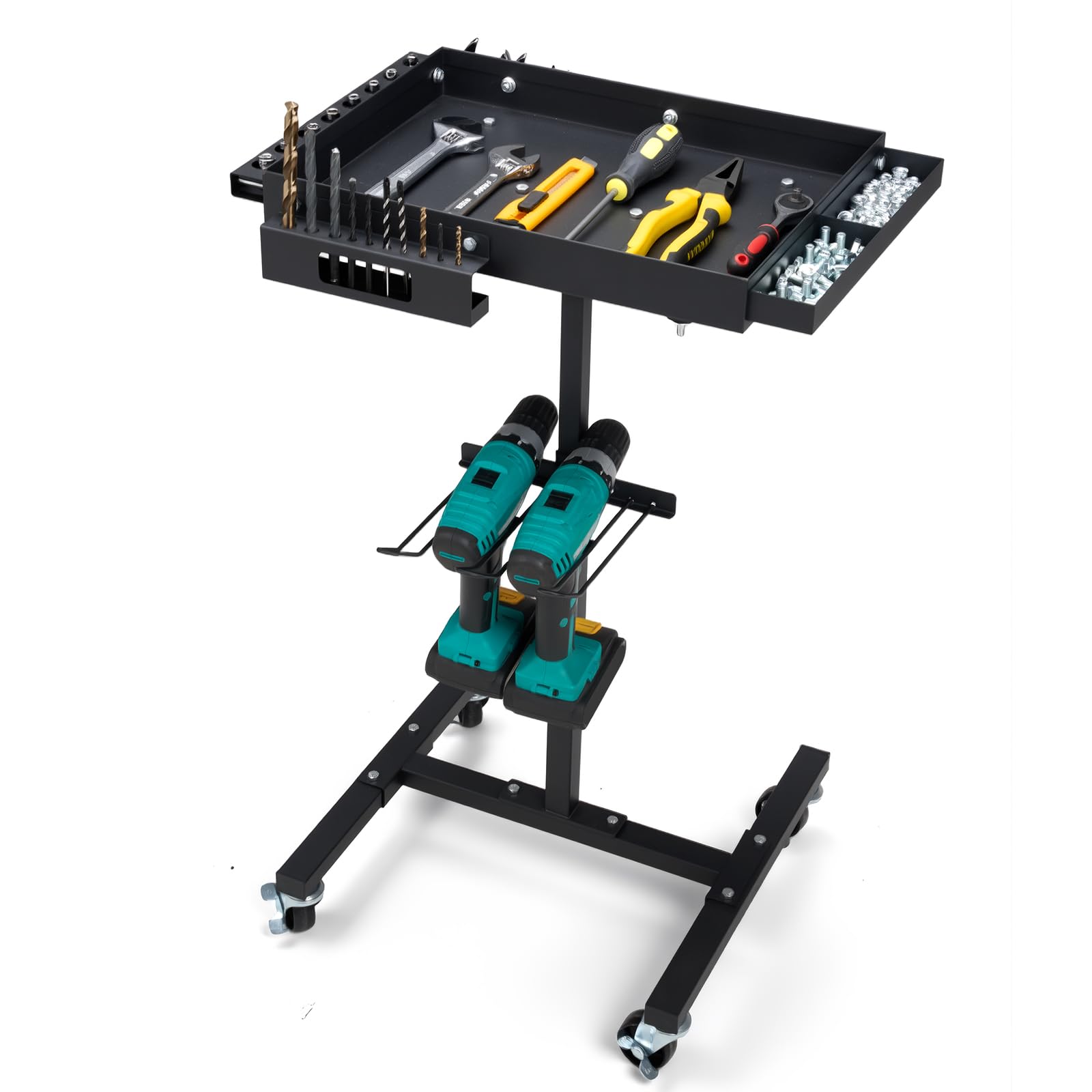 OLBRUS rolling work table with adjustable height for ergonomic projects