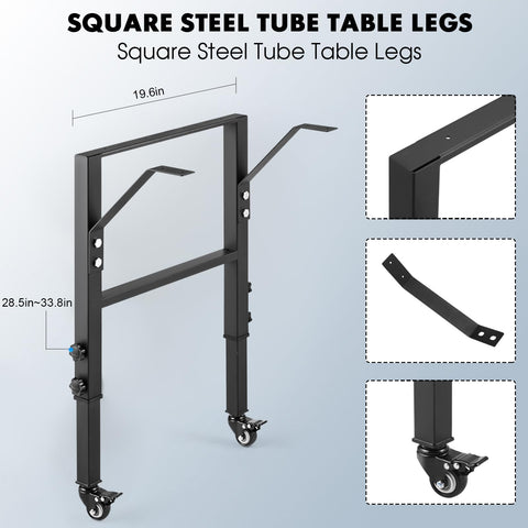 OLBRUS wheels with brakes keep the setup stable and floors protected.