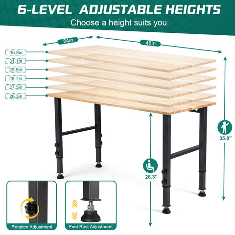 OLBRUS workbench height adjustment in action for ergonomic setup