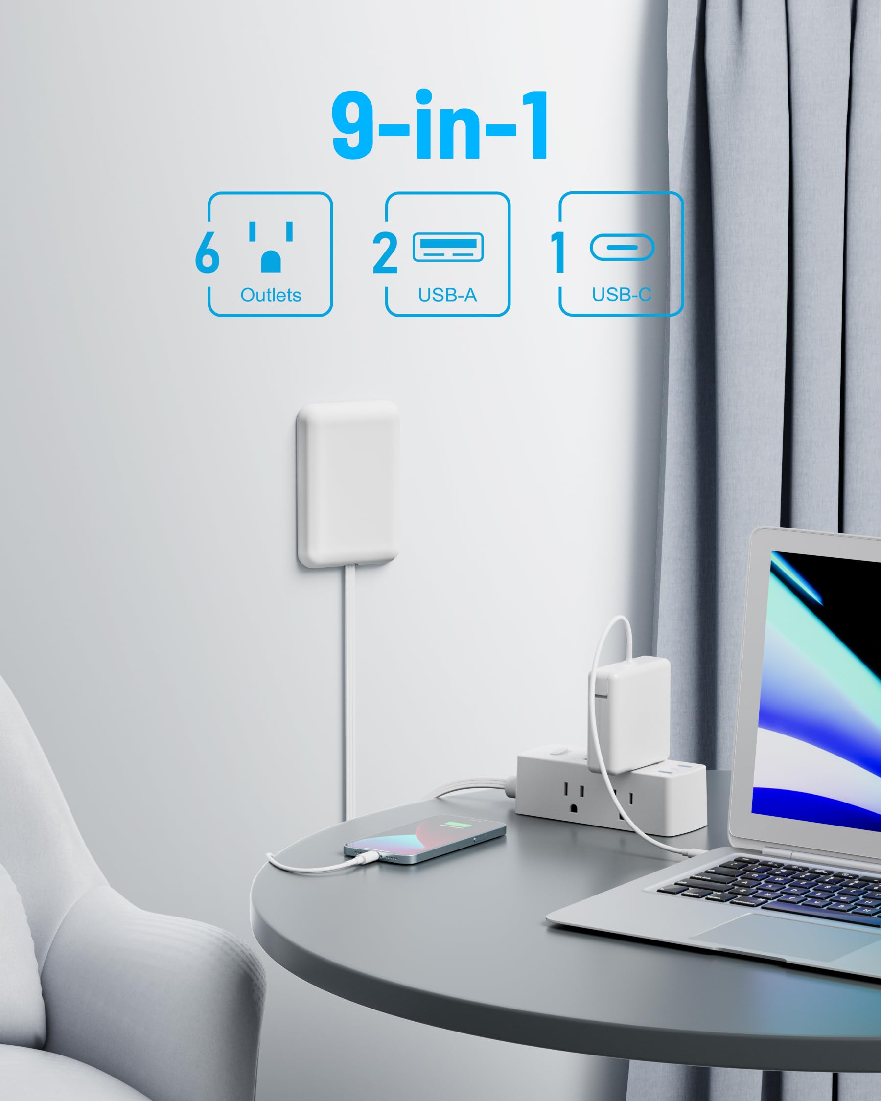 Olcorife outlet-cover design keeps outlets concealed for a sleek, organized look.