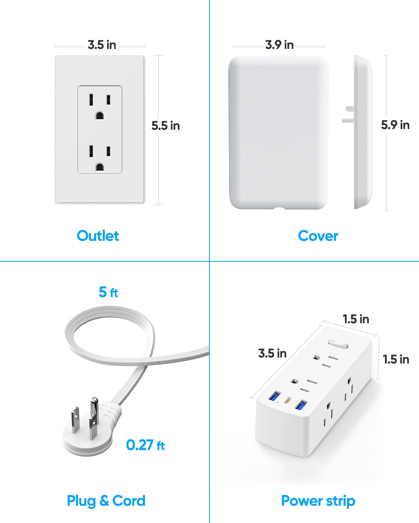 Olcorife 2000-joule surge protection helps safeguard electronics from spikes.