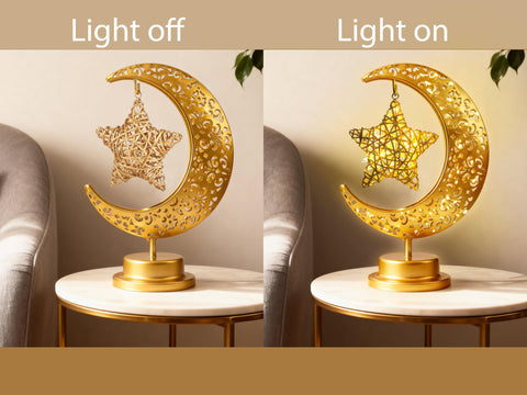 OLEEK Ramadan decor lamp adds a gentle glow to any room.
