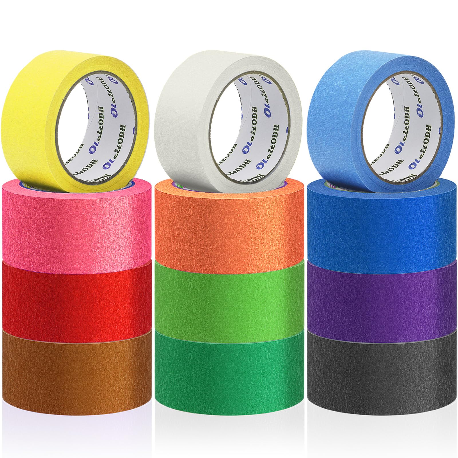 Oleitodh colored tape enhances DIY decor and organization.