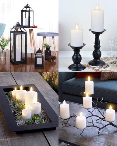 Oleitodh candles with remote timer, easy scheduling for events and home evenings.