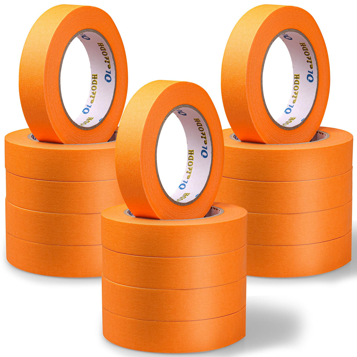Oleitodh orange painter tape roll for clean edge masking on walls