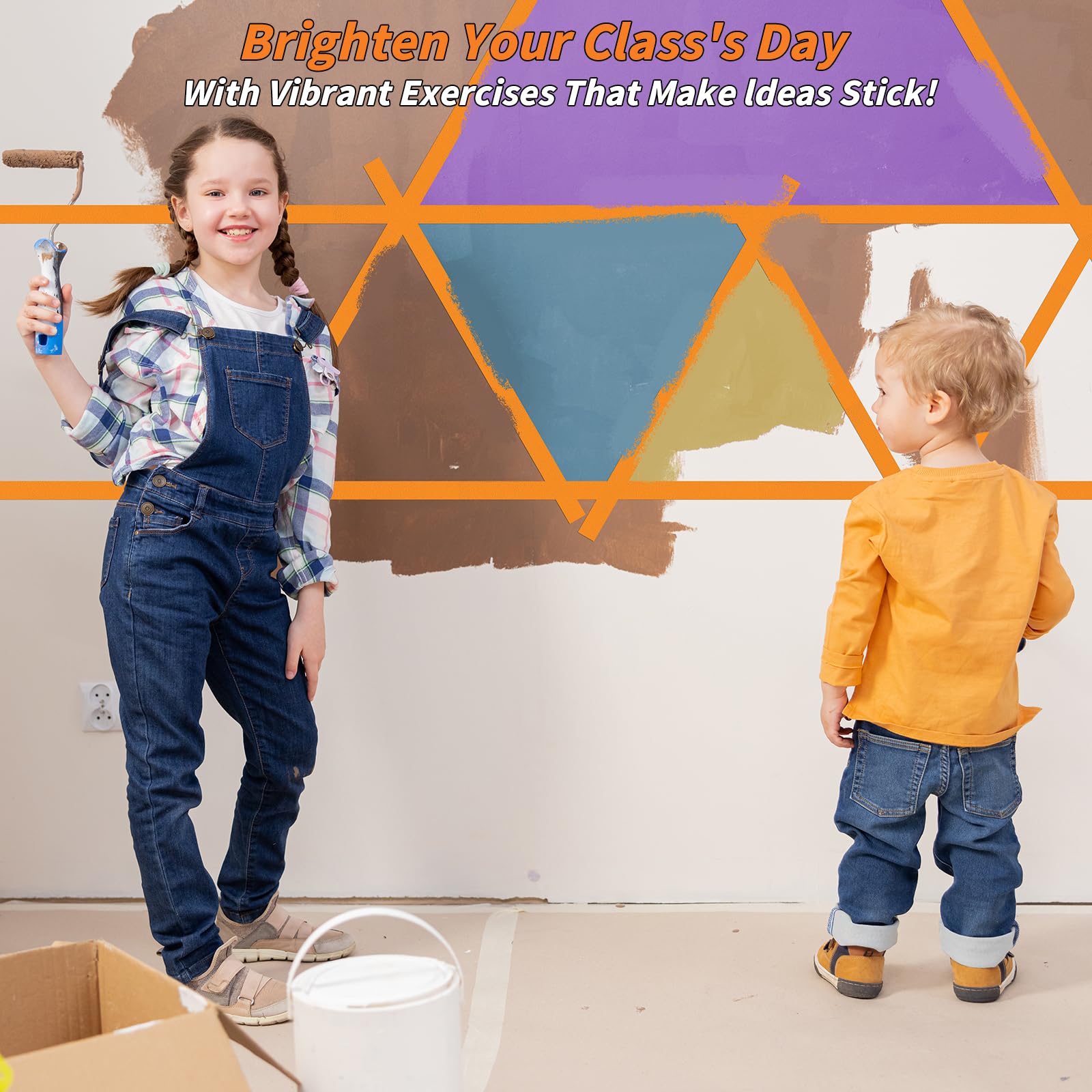 Oleitodh orange painter tape adheres to wood, drywall, glass