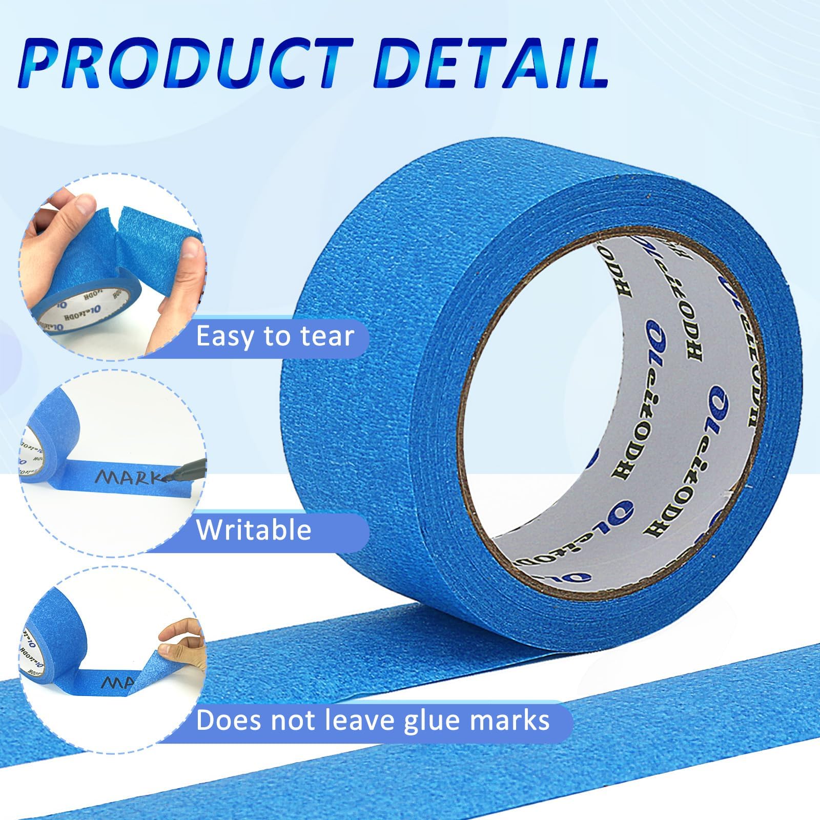 Oleitodh wall painting tape blue protects surfaces during decorating