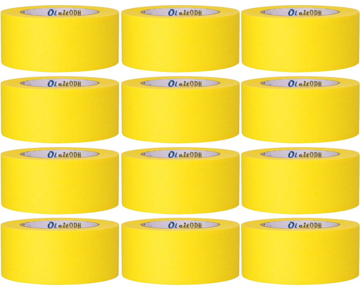 Oleitodh yellow painters tape 2in edge for crisp, clean paint lines