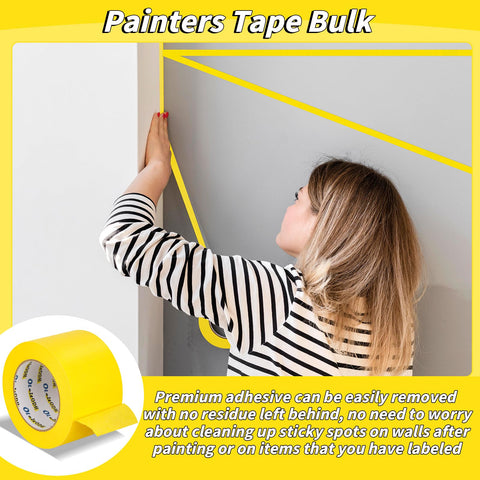 Oleitodh yellow tape resists UV and weather for interior and exterior masking