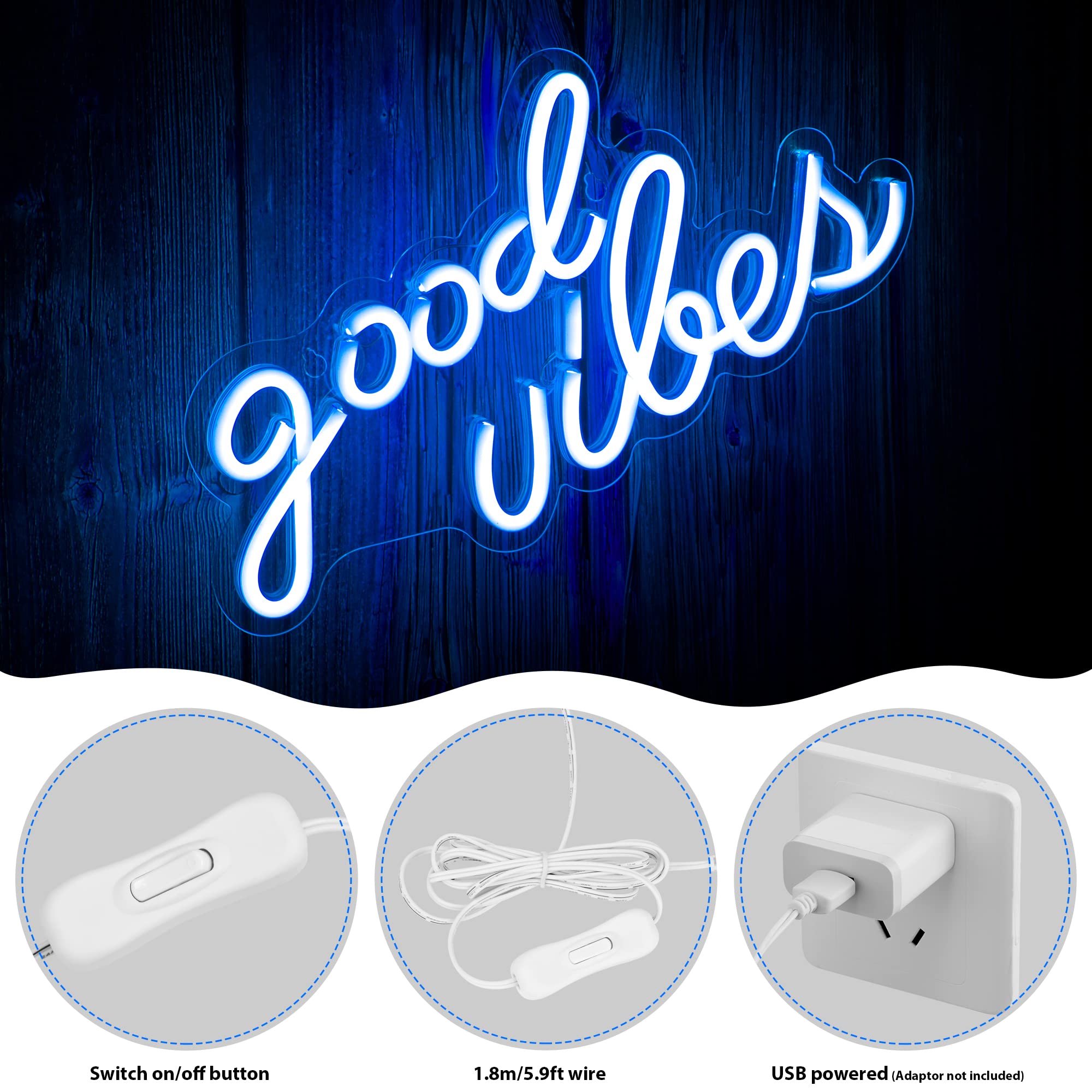 Olekki safe LED neon sign uses USB power and stays cool