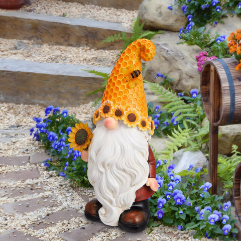 Olekki garden gnome solar light adds whimsical charm to lawns