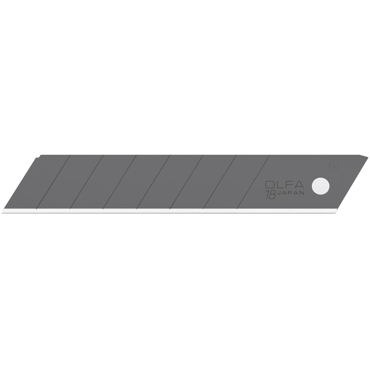 OLFA 18mm heavy-duty blade edge for precise, long-lasting cuts.
